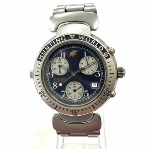 HUNTING WORLD/ Hunting World SPORTABOUT/ sport a bow to chronograph Date blue face men's Switzerland made wristwatch immovable 
