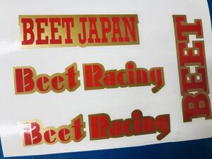 BEET カスタム デカール カッティングステッカー ゴールド×レッド