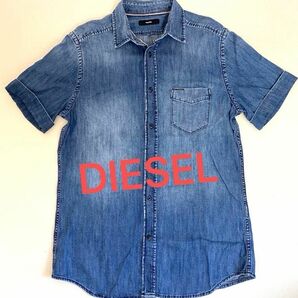 DIESEL ダメージ加工 半袖 デニムシャツ sizeＭ