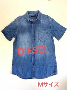 DIESEL ダメージ加工 半袖 デニムシャツ sizeＭ