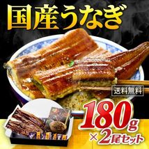 お中元 ギフト うなぎ 蒲焼き 国産 無頭180g× 2尾 真空パック入り ギフト化粧箱 ウナギ 鰻 unagi 贈り物 FF_画像1