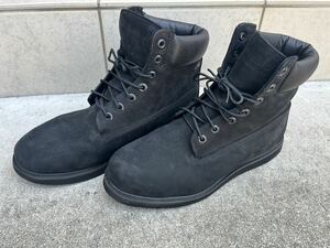 【美品】ティンバーランド Timberland プレミアウォータープルーフ　ブーツ レザー ショート 8.5W 26.5cm 黒 ブラック 