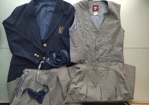  Okayama prefecture [ Okayama higashi quotient industry senior high school ] woman uniform 7 point set Junk 