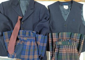 岡山県[岡山操山高等学校]　女子制服　夏服冬服上下セット 　夏冬スカート 　5点セット　名門進学校　PRESIDENT