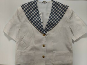 岡山県[就実中学校]女子制服 HANAE MORI ハナエモリ　160A　夏服セーラー服半袖