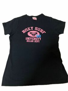 【ROXY】レディースTシャツ　半袖　ロゴ プリント　ブラック