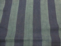 古布・木綿・藍染めの縞のはぎれ２幅・304cm_画像2