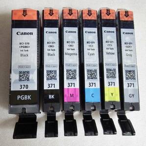 【送料無料】 CANON キヤノン 純正インク BCI-371+370/6MP 6色パックの画像1