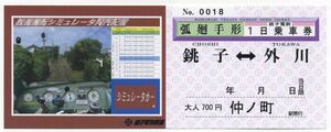 【銚子電鉄】鉄道運転シミュレーター発売イベント限定 弧廻手形