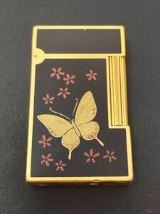 [100 jpy start ]DUPON Dupont gas lighter lighter smoking . smoking goods butterfly butterfly 