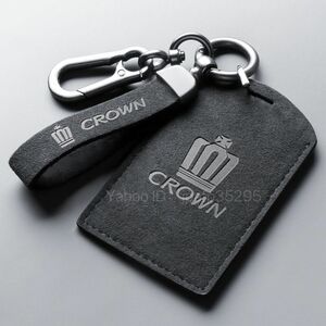 クラウン キーケース アルカンターラ製 CROWN キーカバー キーホルダー カード式