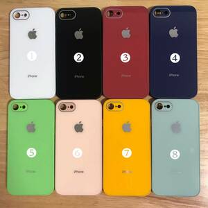 iPhoneSE( no. 2 generation no. 3 generation ) iPhone8 iPhone7 case glass made Apple Apple smartphone case 8 color iPhone 7/8/SE2/SE3 cover case 