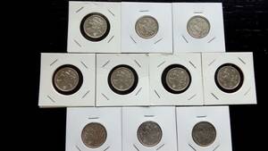 100 jpy silver coin phoenix 10 pieces set beautiful goods goods rank silver 600 copper 300 zinc 100