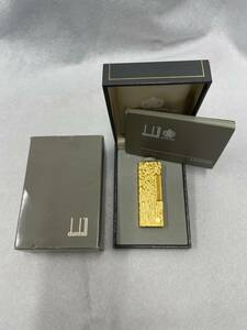 #26668 dunhill ролик газовая зажигалка Gold цвет с футляром / Dunhill надеты огонь не проверка 