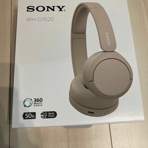 【新品未使用】 SONY ワイヤレスステレオヘッドセット ベージュ WH-CH520 Bluetooth