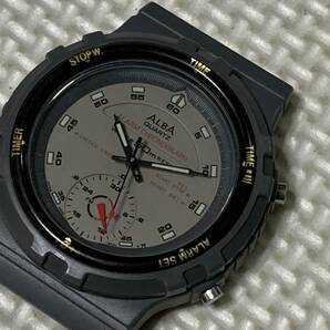 セイコー ALBA ビンテージウォッチ アラーム クロノグラフ V600-6020 腕時計の画像1