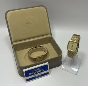 [UD208MY]SEIKO Dolce Seiko Dolce 9521-5210 men's /1221-5080 lady's QZ pair watch wristwatch special case have * operation not yet verification 