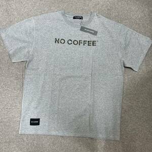 【UD192ST】☆未使用☆ NC by NO COFFEE ノーコーヒー ロゴ 明細 グレー サイズXL Tシャツ Tee カットソー 半袖 メンズ 洋服 