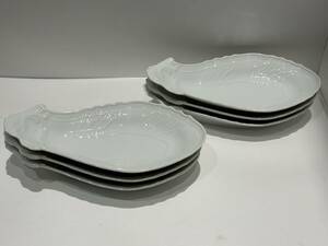 【OMO322YS】Richard Ginori リチャードジノリ VECCHIO WHITE ベッキオホワイト ピクルス 6枚セット 高級 洋食器 保管品