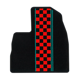  floor mat Deluxe ultimate type sporty check red Peugeot 207SW H20/04-H24/10
