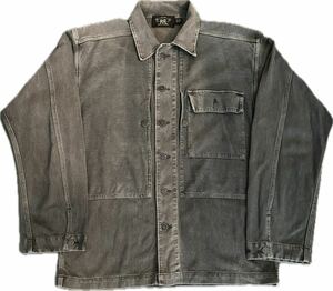 【名作】極美品 RRL HBT MILITARY JACKET ダブルアールエル ヘリンボーン ミリタリー ジャケット ラルフローレン 黒 S