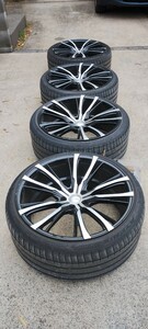 アルミホイール　lewisホイール付きタイヤ　4本セット　ナット20個ツキ　サイズ245/35r21インチ　タイヤはAZENIS ホイールサイズPCD120*5 