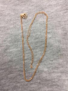 K18 pink gold 50cm flat necklace new goods genuine article 18 gold lady's 