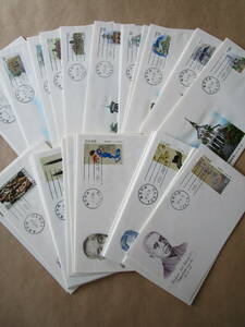 * Japan stamp cover modern fine art series 32 kind . modern European style architecture series 18 kind (2 piece missing )*