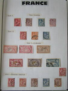 * France. old stamp approximately 430 sheets cardboard . hinge pasting 1902 year ~1941 year about *