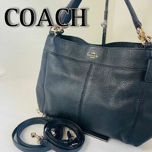 コーチ　ショルダーバッグ　F23537 黒　ブラック　レザー　coach バッグレディース　バッグ 2way