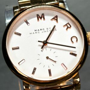 美品 MARC BY MARCJACOBS マークバイマークジェイコブス MBM3244 腕時計 クオーツ アナログ スモールセコンド ゴールド 新品電池交換済み