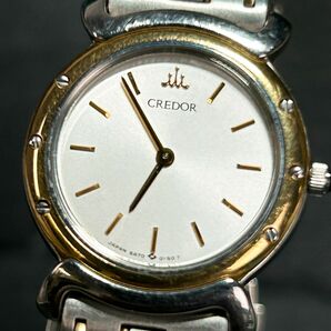 美品 SEIKO セイコー CREDOR クレドール 18K 18金 45g 5A70-0040 腕時計 クオーツ アナログ シルバー ゴールド 新品電池交換済 動作確認済の画像2