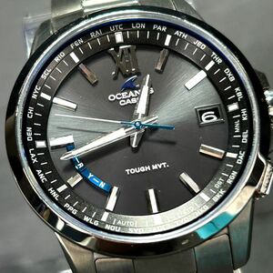 Красота Casio Casio Oceanus Osianus OCW-T150-1AJF Watch Tough Solar Radio Analog Calendar Blue x Black Titan