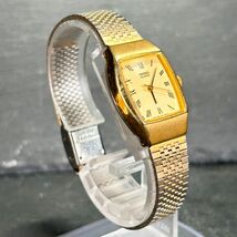1970年代製 SEIKO セイコー QUARTZ クオーツ 2621-5120 腕時計 アナログ ゴールド ステンレススチール 亀戸製 新品電池交換済み 動作確認済_画像5
