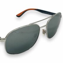 美品 Ray-Ban レイバン サングラス 眼鏡 アイウェア ファッション ブランド スクエア RB3593 ツーブリッジ ミラー ケース付き_画像8