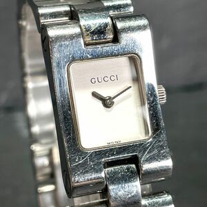 GUCCI グッチ 2305L 腕時計 アナログ クオーツ ステンレススチール スクエア ステンレススチール メタルバンド シルバー ホワイト文字盤