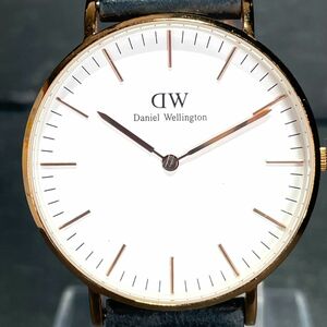 Daniel Wellington ダニエルウェリントン DW00600036 腕時計 アナログ クオーツ ホワイト文字盤 レザーベルト 新品電池交換済み 動作確認済