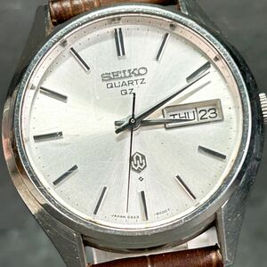 1970年代製 SEIKO セイコー QZ 0923-8000-G 腕時計 クオーツ アナログ カレンダー 諏訪精工舎 ステンレススチール 新品電池交換済み メンズ