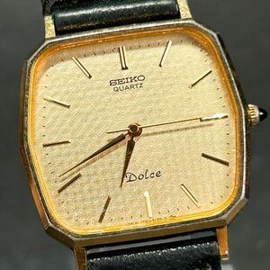 1970 period made SEIKO Seiko DOLCE Dolce 7731-5120 wristwatch quarts analogue Gold Vintage turtle door made stainless steel men's 