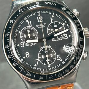 SWATCH Swatch IRONY Irony CHRONO Chrono AG2000 наручные часы кварц аналог хронограф календарь нержавеющая сталь рабочее состояние подтверждено 