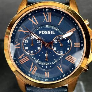 FOSSIL Fossil GRANT gran toFS4835 wristwatch analogue quarts calendar chronograph round new goods battery replaced operation verification ending 