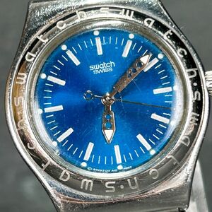 SWATCH Swatch IRONY Irony AG1997 wristwatch quarts analogue stainless steel blue face silver round metal band 