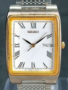 SEIKO セイコー 7N33-5A20 アナログ クォーツ 腕時計 3針 ホワイト文字盤 デイデイトカレンダー メタルベルト ステンレス 新品電池交換済み