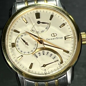  прекрасный товар Orient ORIENTSTAR Orient Star SDE00001W0 самозаводящиеся часы наручные часы аналог мужской Retrograde резерв мощности Gold 