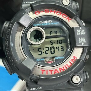 美品 CASIO G-SHOCK カシオ ジーショック FROGMAN フロッグマン DW-8200BU-9A クォーツ 腕時計 200M防水 チタン Gカスタム デジタル