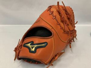 中古美品 MIZUNO SELECT9 セレクトナイン ファーストミット ミズノ 軟式 一塁手 オレンジ [5-42] 115/403E