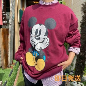 【新品未使用】 THE SHINZONE MICKEY SWEAT スウェット　ボルドー　即日発送