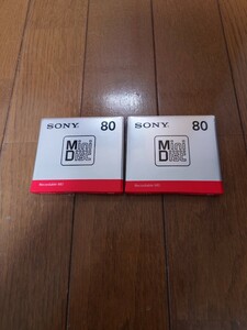 《未使用/未開封》 ソニー 録音用ミニディスク 2枚 MDW80T(80分 1枚ディスク） MD/SONY