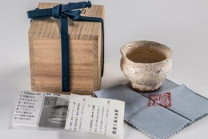 [ old fine art ] four fee genuine Shimizu warehouse six sake sake cup also box E547B..... Japanese-style tableware ceramic art antique old . Japan cooking . stone charge . tea utensils 