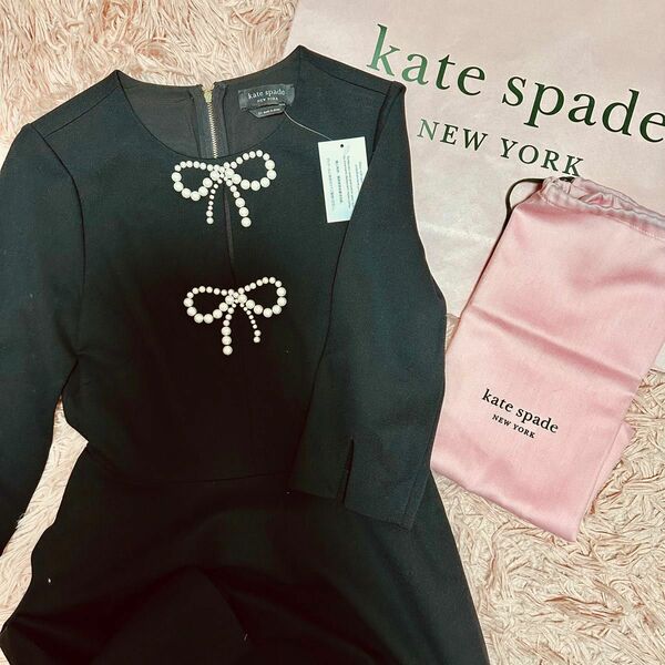 未使用品　Kate spade ケイトスペード ワンピース　パールリボン